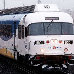 TriMet Hall - Nimbus WES Station - WES with 2 Trains