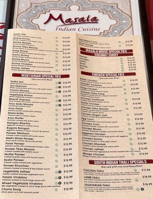 Menu photo 8 Masala Indian Cuisine Jacksonville, FL