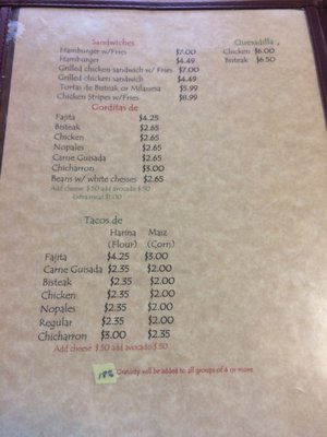 Menu photo 4 El Taquito 2 Immokalee, FL Menu photo 4 El Taquito 2 Immokalee, FL