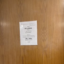 Advanced Women's Healthcare - No children allowed sign at the door