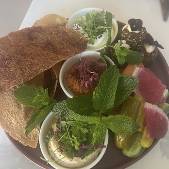 Lulu’s Little Kitchen - Mezze platter had SO much going on.  Lots of fun to eat. - Middle Eastern Near Me - Albany, California
