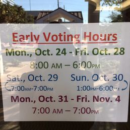 Early voting hours Early voting hours