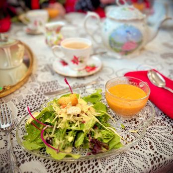The Olde Magnolia Tea Room - Homemade roasted tomato soup and salad with an in-house vinaigrette- phenomenal!! - Tea Rooms Near Me - Upland, California The Olde Magnolia Tea Room - Homemade roasted tomato soup and salad with an in-house vinaigrette- phenomenal!! - Tea Rooms Near Me - Upland, California