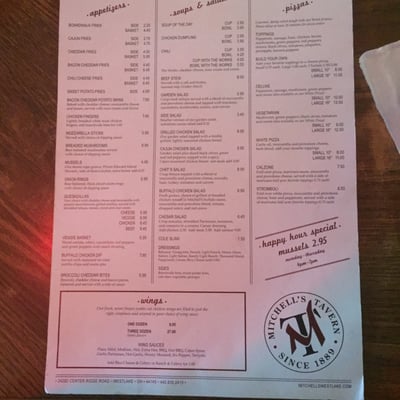 Menu photo 4 Mitchell's Tavern Westlake, OH