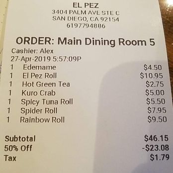 El Pez - Bill - Sushi Bars Near Me - San Diego, California El Pez - Bill - Sushi Bars Near Me - San Diego, California
