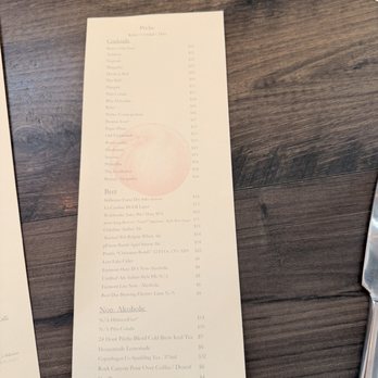 Pêche Restaurant - Drinks menu - New American Near Me - Palisade, Colorado Pêche Restaurant - Drinks menu - New American Near Me - Palisade, Colorado
