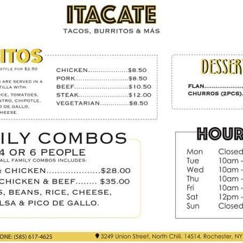 Itacate Chili - Mexican Near Me - North Chili, New York