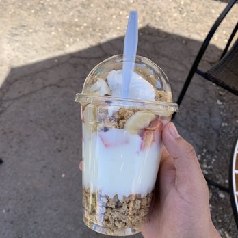 Cafe Italiano - Strawberry and Banana Parfait $5 and super fresh! - Italian Near Me - Moab, Utah