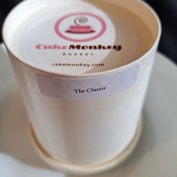 Cake Monkey Bakery - Mini cake packaging -- inside upside down soup cups - Bakeries Near Me - Los Angeles, California