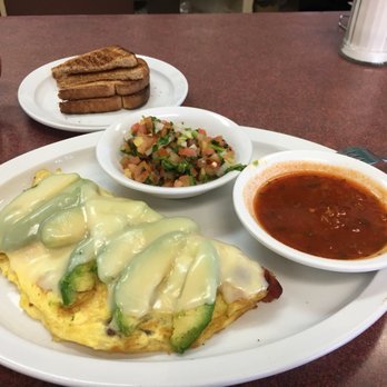Jerry Bob's Restaurant - Bacon avocado omelette with both salsa on side. Very good. - Breakfast & Brunch Near Me - Tucson, Arizona Jerry Bob's Restaurant - Bacon avocado omelette with both salsa on side. Very good. - Breakfast & Brunch Near Me - Tucson, Arizona