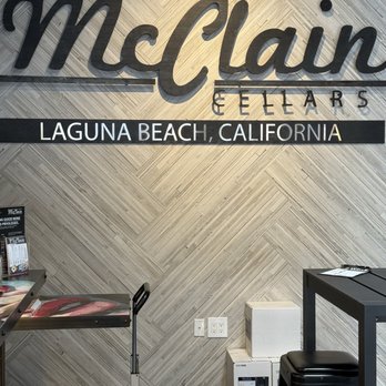 McClain Cellars - Sign - Wine Tasting Room Near Me - Laguna Beach, California McClain Cellars - Sign - Wine Tasting Room Near Me - Laguna Beach, California