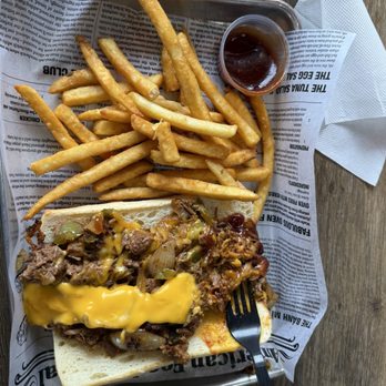 Smokey's - Brisket Philly Cheese Steak Sandwich Combo - Barbeque Near Me - Yorkville, Illinois Smokey's - Brisket Philly Cheese Steak Sandwich Combo - Barbeque Near Me - Yorkville, Illinois
