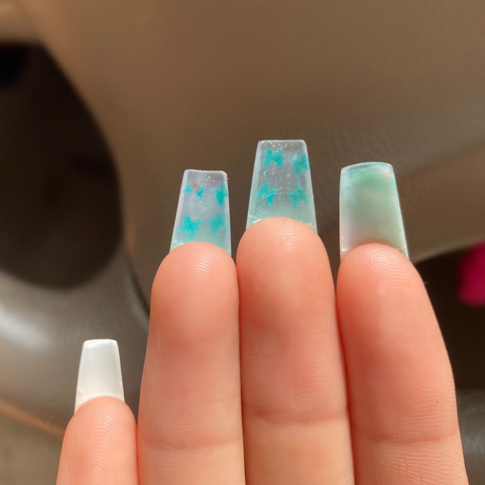 Vianna Nails Spa - A better view of the crooked nails on middle and ring finger :/ - Nail Salons Near Me - Richmond, Texas