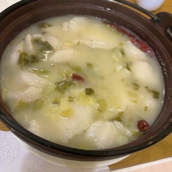 Noodle Shop - 46. 湖南酸菜魚片鍋 / Hunan Pickled Veggie Fish Fillet Casserole - Chinese Near Me - San Mateo, California