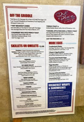 Menu photo 3 Our Place Cafe St. Croix Falls, WI Menu photo 3 Our Place Cafe St. Croix Falls, WI