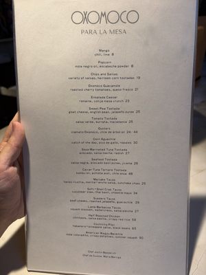 Menu photo 2 Oxomoco Brooklyn, NY Menu photo 2 Oxomoco Brooklyn, NY
