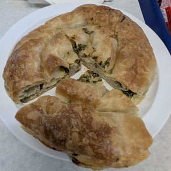 Sandy's Bakery & Deli - Burek cut into quarters - Bakeries Near Me - Chicago, Illinois