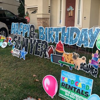 Colorful Celebrations Yard Cards - Party & Event Planning Near Me