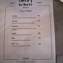 Selective menu for 10/11 Selective menu for 10/11