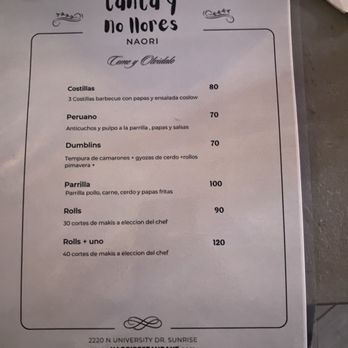 Naori - Selective menu for 10/11 - Japanese Near Me - Sunrise, Florida Naori - Selective menu for 10/11 - Japanese Near Me - Sunrise, Florida