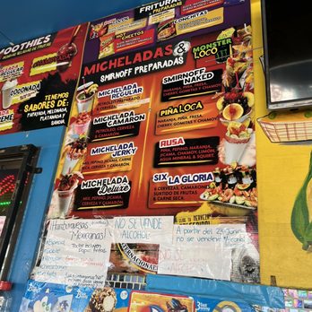 Taqueria Reyes - a variety of menus on a wall - Mexican Near Me - Houston, Texas Taqueria Reyes - a variety of menus on a wall - Mexican Near Me - Houston, Texas