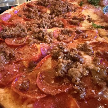 Five Points Pizza - West Nashville - The Boss - Pepperoni, Italian sausage, Bearded Bee Works hot honey. - Pizza Near Me - Nashville, Tennessee Five Points Pizza - West Nashville - The Boss - Pepperoni, Italian sausage, Bearded Bee Works hot honey. - Pizza Near Me - Nashville, Tennessee