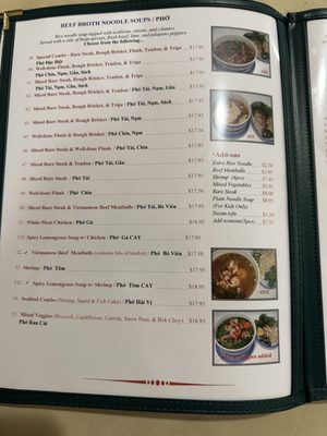 Menu photo 4 Pho Cali Sarasota, FL