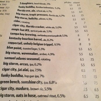 Salt Rock Tavern - The list of on tap beers - New American Near Me - Oldsmar, Florida Salt Rock Tavern - The list of on tap beers - New American Near Me - Oldsmar, Florida