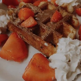 Blessed Cup - nutella waffle with strawberries - Coffee & Tea Near Me - Clearwater Beach, Florida