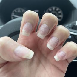 This is how they let me leave the salon after promising they'd fix my nails...