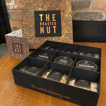 The Roasted Nut - Large Gift Box with six nut varieties and 3 nut butters - Coffee & Tea Near Me - Toronto, Ontario The Roasted Nut - Large Gift Box with six nut varieties and 3 nut butters - Coffee & Tea Near Me - Toronto, Ontario