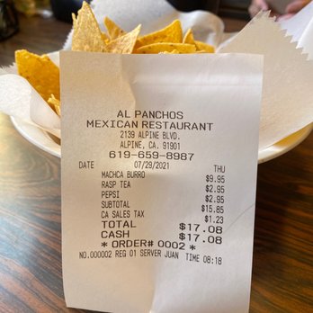 Al Pancho's Mexican Restaurant - Mexican Near Me - Alpine, California