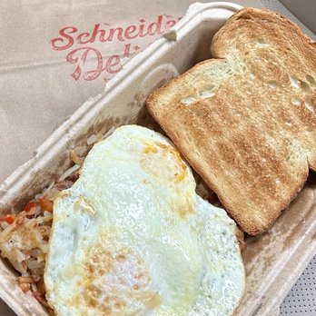 Schneider Deli - Corned Beef Hash and over easy eggs - Bagels Near Me - Chicago, Illinois Schneider Deli - Corned Beef Hash and over easy eggs - Bagels Near Me - Chicago, Illinois