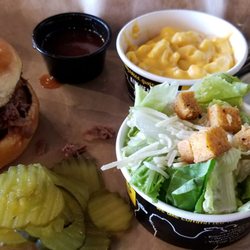 Dickey's Barbecue Pit - Pulled pork mac cheese cesar salad