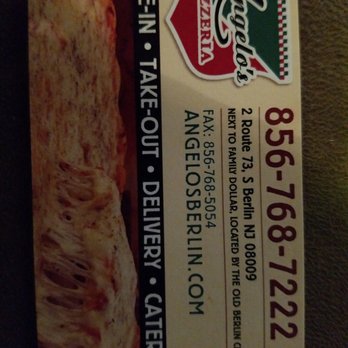 Angelo’s Pizza - Business card - Pizza Near Me - West Berlin, New Jersey Angelo’s Pizza - Business card - Pizza Near Me - West Berlin, New Jersey