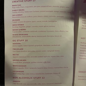 Moon Bar - Cocktail Menu 12/7/24 Keep in mind they will change the menu every so often. - Tapas/Small Plates Near Me - Boston, Massachusetts Moon Bar - Cocktail Menu 12/7/24 Keep in mind they will change the menu every so often. - Tapas/Small Plates Near Me - Boston, Massachusetts