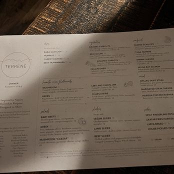 Terrene - Menu - Cocktail Bars Near Me - San Francisco, California