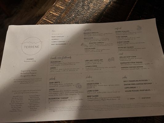 Menu photo 8 Terrene San Francisco, CA
