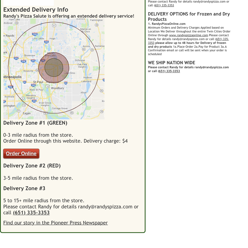 Randy's Gluten Free - Apparently they don't have delivery?! - Pizza Near Me - Oakdale, Minnesota Randy's Gluten Free - Apparently they don't have delivery?! - Pizza Near Me - Oakdale, Minnesota