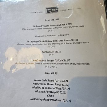 Pat Cohan's Bar - Menu - Pubs Near Me - Cong, Missouri