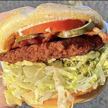 Killer Burger Oakway - Spicy Spicy BLT Chicken - Burgers Near Me - Eugene, Oregon Killer Burger Oakway - Spicy Spicy BLT Chicken - Burgers Near Me - Eugene, Oregon