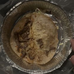 Baja California Grill - Barely any steak. Why pay for an upgrade to get barely any meat??