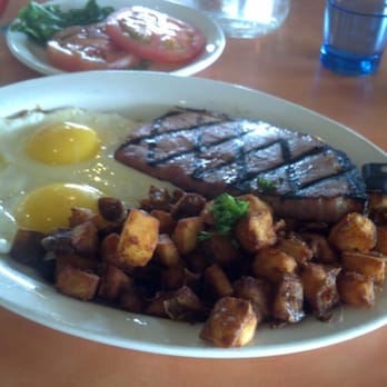 Original Breakfast House - Amazing ham steak & well done potatoes! (no flash, ham was a lighter perfect pink color) - Breakfast & Brunch Near Me - Phoenix, Arizona