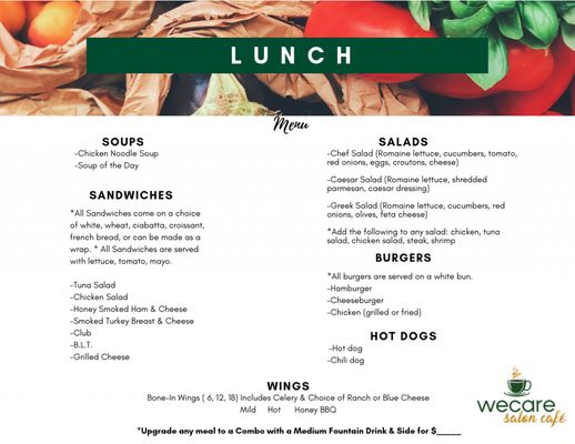 Menu photo 7 WeCare Salon Cafe Virginia Beach, VA Menu photo 7 WeCare Salon Cafe Virginia Beach, VA