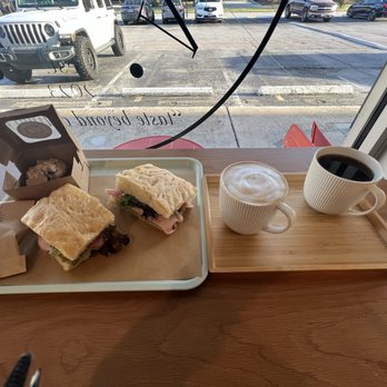 Mama Fontana - Lemon blueberry muffin, chocolate crinkle , ham focaccia sandwich, latte & drip coffee - Bakeries Near Me - Houston, Texas