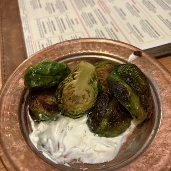 AMBAR Restaurant, Capitol Hill - Brussels sprouts-again, the sauce is what makes it! - Modern European Near Me - Washington, DC, District of Columbia