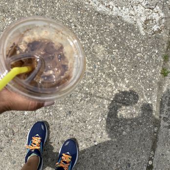 Urbana Cafe - Iced chai latte and my shoes - Cafes Near Me - Cincinnati, Ohio