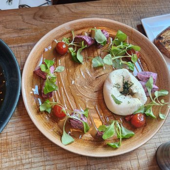 The Dearborn - Burata salad with sourdough bread - New American Near Me - Chicago, Illinois