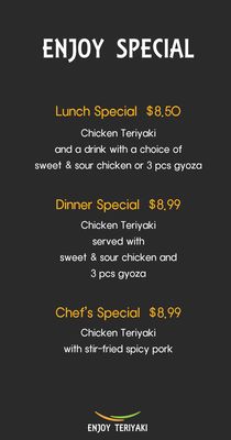 Menu photo 1 Enjoy Teriyaki Lake Oswego, OR