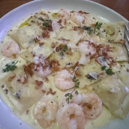 Shrimp ravioli
